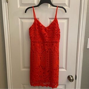 Lulu’s Red Lace Mini Dress